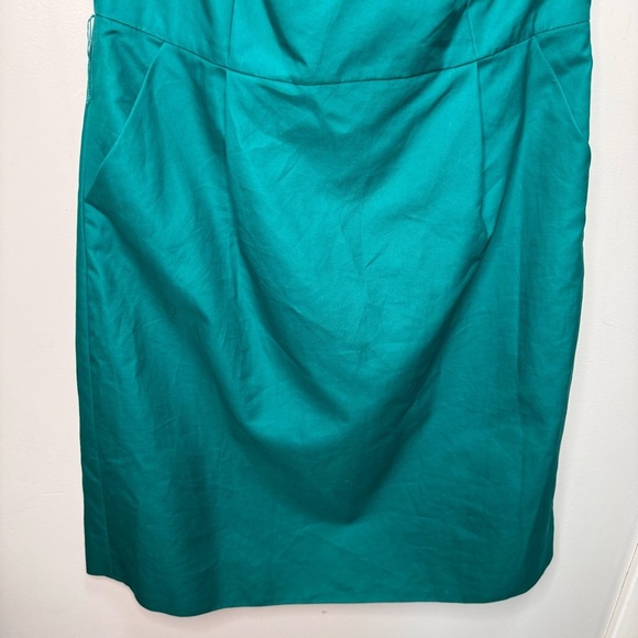 J. Crew Green Square Neck Dress with Pockets No Belt Size 16 NWT - Picture 6 of 9